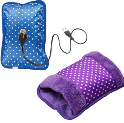 

OYD Best Quality Combo of 2 electric hot water bag Single thermostat 1 L Hot Water Bag For Muscle & Joints Pain (Multi-color) Electric Fur and electric 1 L Hot Water Bag(Multicolor)