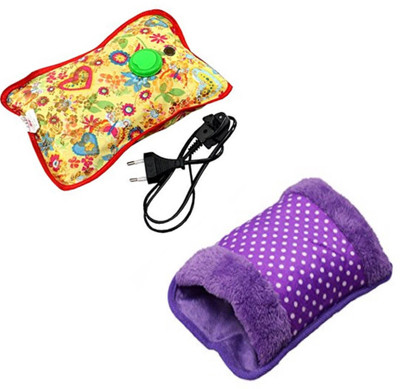 

OYD High Quality Electric 1L Heating Gel Pad Pack of 2 (MultiColor) Electric Velvet Fur electric 1 L Hot Water Bag(Multicolor)