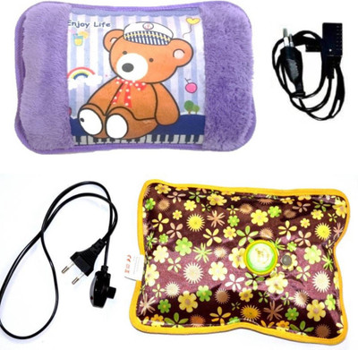 

OYD N-500 Electric Heating Pad With Gel New Best Quality PACK OF 2 (Multicolor) Electric Fur and electric 1 L Hot Water Bag(Multicolor)
