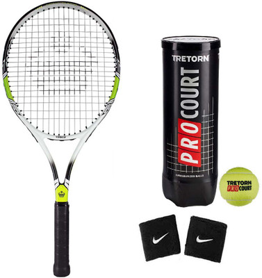 

Cosco Action 2000D ( Senior Size ) Tennis Racquet ( Color on Availability) with Tennis Ball " Tretorn Pro Court " 2 Band Tennis Kit