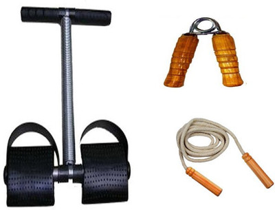 

Take Care single SPRING TUMMY TRIMMER WITH HAND CLINCHER AND WOODEN SKIPPING ROPE Gym & Fitness Kit