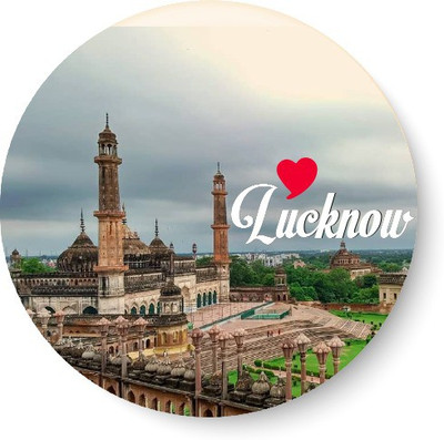 PEACOCKRIDE Love Lucknow Fridge Magnet Fridge Magnet Pack of 1(Multicolor)