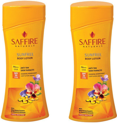 

Saffire Sunfree Body Lotion - SPF 25 PA++(600 ml)