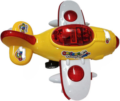 

Baby Tintin Bump and Go Musical Plain with 4D Light and Sound Toy for Kids(Multicolor)