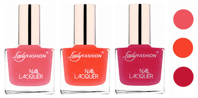

Lady Fashion Extra Shine Extra Long Stay Chip Resistant Nail Polish (Set Of 3) Silky Pink,Orange Silk,Abricoat Rose(Pack of 3)