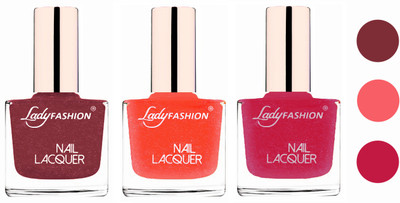 

Lady Fashion Extra Shine Extra Long Stay Chip Resistant Nail Polish (Set Of 3) Mauve,Orange Silk,Abricoat Rose(Pack of 3)