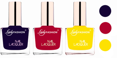 

Lady Fashion Extra Shine Extra Long Stay Chip Resistant Nail Polish (Set Of 3) Blue,Pink,Yellow(Pack of 3)