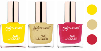 

Lady Fashion Extra Shine Extra Long Stay Chip Resistant Nail Polish (Set Of 3) Yellow,Mettalic Gold,Mettalic Pink(Pack of 3)