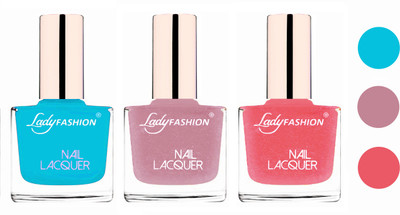 

Lady Fashion Extra Shine Extra Long Stay Chip Resistant Nail Polish (Set Of 3) Sky Blue,Silky Purple,Silky Pink(Pack of 3)