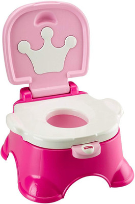 

Fisher-Price Stepstool Potty, Pink Princess Potty Seat(Pink)