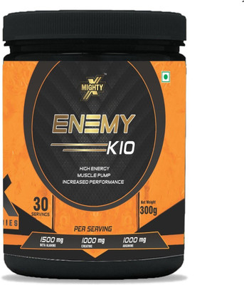 

MightyX Pre-Workout Enemy K10, 300g, 30 Servings Energy Bars(300 g, Tangy Orange)