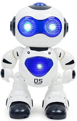 

ExaltedCollection Remote Control Walking Robot with Lights And Music(White)