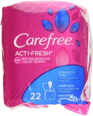 

Carefree Acti-Fresh Body Shape To Go Pantiliners Thin Unscented - 22 each Sanitary Pad