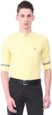 Allen Solly Men Solid Casual Yellow Shirt