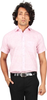 MAHARAJA Men Self Design Formal Pink Shirt