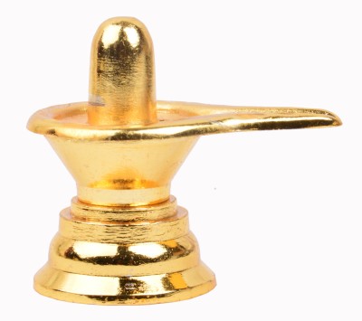 Green Spiritual Shivalingam – Bras Idol- Religious Figurine (Height: 5.5 cm, Width: 5 cm, Weight: 50 gm) Decorative Showpiece  -  5.5 cm(Brass, Gold)