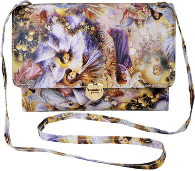 

MINAAR Girls Evening/Party, Casual Brown, Multicolor PU Sling Bag