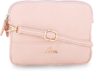 

Lavie Women Casual Pink Genuine Leather Sling Bag