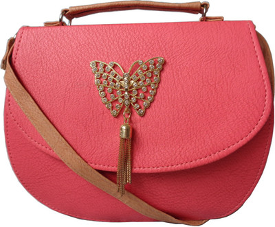 

siroihills Girls Evening/Party, Casual Pink PU Sling Bag