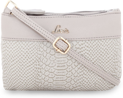 

Lavie Women Casual Grey Genuine Leather Sling Bag