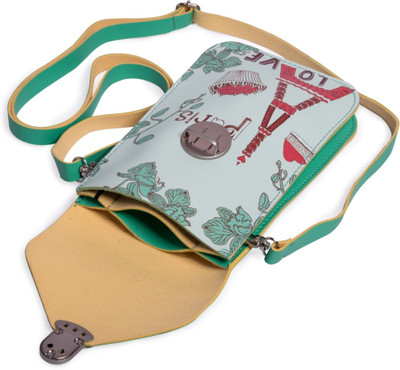 

Little Hip Boutique Girls Casual Green PU Sling Bag