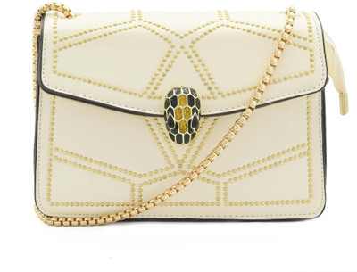 

crinds Women Evening/Party White Synthetic Leather Sling Bag