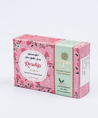 

lepa Handicrafted Shea Butter Rosehip soap(120 g)