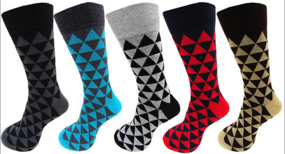 RC. ROYAL CLASS Men Geometric Print Calf Length(Pack of 5)