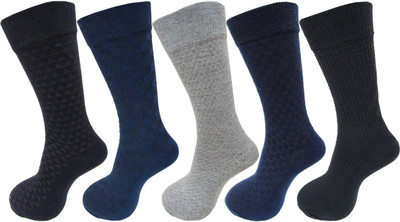 RC. ROYAL CLASS Men Geometric Print Calf Length(Pack of 5)