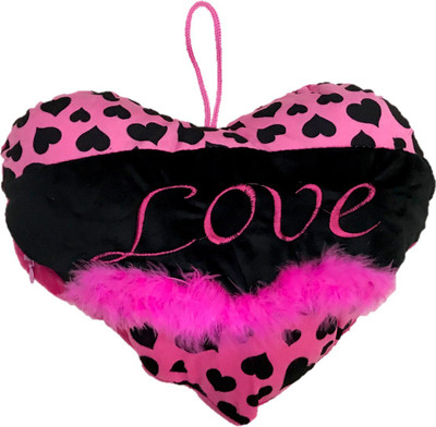 

CREATIVEVILLA CUTE PINK VALENTINE LOVE HEART STUFFED PLUSH PILLOW SOFT TOY - CVST0436 - 30 cm(Multicolor)