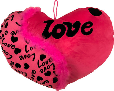 

CREATIVEVILLA CUTE PINK VALENTINE LOVE HEART STUFFED PLUSH PILLOW SOFT TOY - CVST0434 - 45 cm(Multicolor)