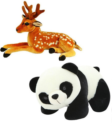 

Speoma PANDA AND DEER ANIMAL SOFT TOY - 40 cm(Multicolor)