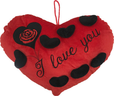 

CREATIVEVILLA CUTE RED VALENTINE I LOVE YOU HEART STUFFED PLUSH PILLOW SOFT TOY - CVST0422M - 45 cm(Multicolor)
