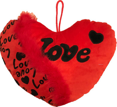 CREATIVEVILLA CUTE RED VALENTINE LOVE HEART STUFFED PLUSH PILLOW SOFT TOY - CVST0433S - 30 cm(Multicolor)