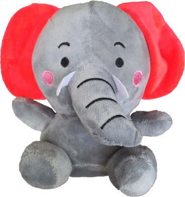 

CREATIVEVILLA CUTE GREY ELEPHANT STUFFED PLUSH SOFT TOY CVST7106 - 17 cm(Multicolor)