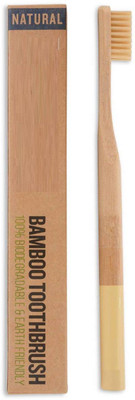 

OXGENTA ® All Natural Toothbrush Eco Friendly Bamboo-Charcoal Infused Bristles Ultra Soft Toothbrush(Pack of 50)