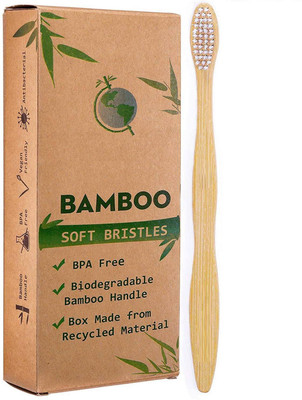 

OXGENTA ™ Wood Toothbrush Bamboo | Vegan Charcoal Soft bristles Soft Toothbrush(Pack of 49)