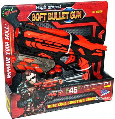 

Sanyal High Speed Soft Bullet Gun Toy with 6 Foam Soft Bullets for Kids (Multicolored)(Multicolor)