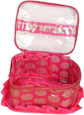 

HD Make Up Kit, Cosmetic Box, Jewellery Case (Jute Design) Jewellery Vanity Box Makeup, Jewellery Vanity Box(Pink)