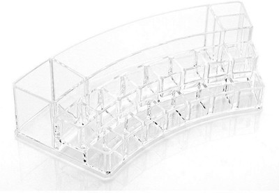 

Alwick Cosmetic Organizer Tilt Floor Multi-Function Lipstick Acrylic Large Capacity Sector, Fits Lipstick, Creams, Makeup Brushes and More Different Size Cosmetic Vanity Box(Transparent)