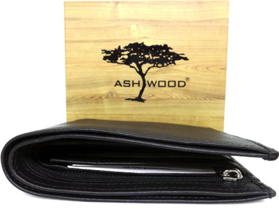 

Ashwood Men Black Genuine Leather Wallet(7 Card Slots)