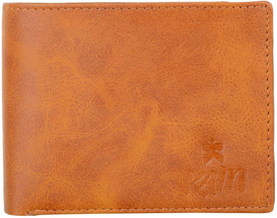 

KAIN Men Casual Tan Genuine Leather Wallet(6 Card Slots), Orange
