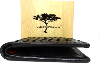 

Ashwood Men Casual Black Genuine Leather Wallet(8 Card Slots)