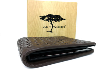 

Ashwood Men Trendy Brown Genuine Leather Wallet(10 Card Slots)