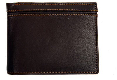 

resegno Men Black Genuine Leather Wallet(5 Card Slots), 114