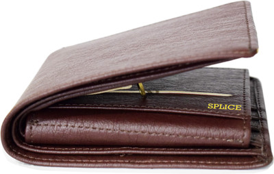 

SPLICE Men Maroon Genuine Leather Wallet(11 Card Slots)