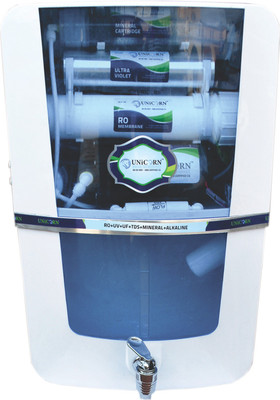 

Unicorn Lynna+ A 12 L RO + UV + UF Water Purifier(White, Blue), Blue;white