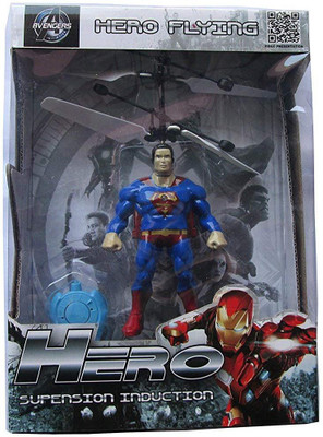 

QUINERGYS ® D C Avengers Initiative Flaying Hero SuperMan Helicopter Toy with Hand Sensor Control and USB Charger(Multicolor)