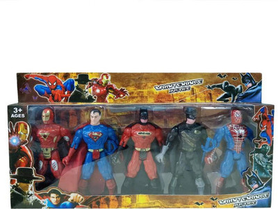 

QUINERGYS ™ Super Heroes Collectible 5 in 1 Action Figure Set(Multicolor)