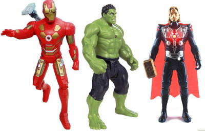 

QUINERGYS ® Avengers Toys Set - Ironman, Thor & Hulk - Age of Ultron(Multicolor)